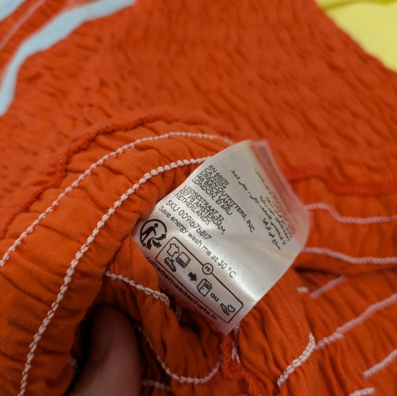 🪷NWT Urban Outfitters Fruit Printed Smocked Tank In Citron Combo, L - Picture 6 of 6